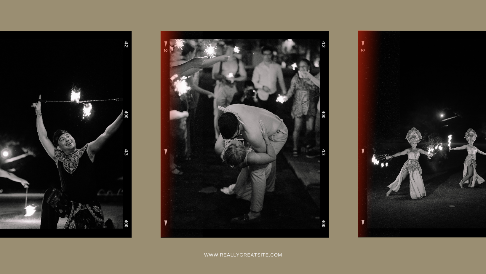 Beige Simple Photo Collage Facebook Cover
