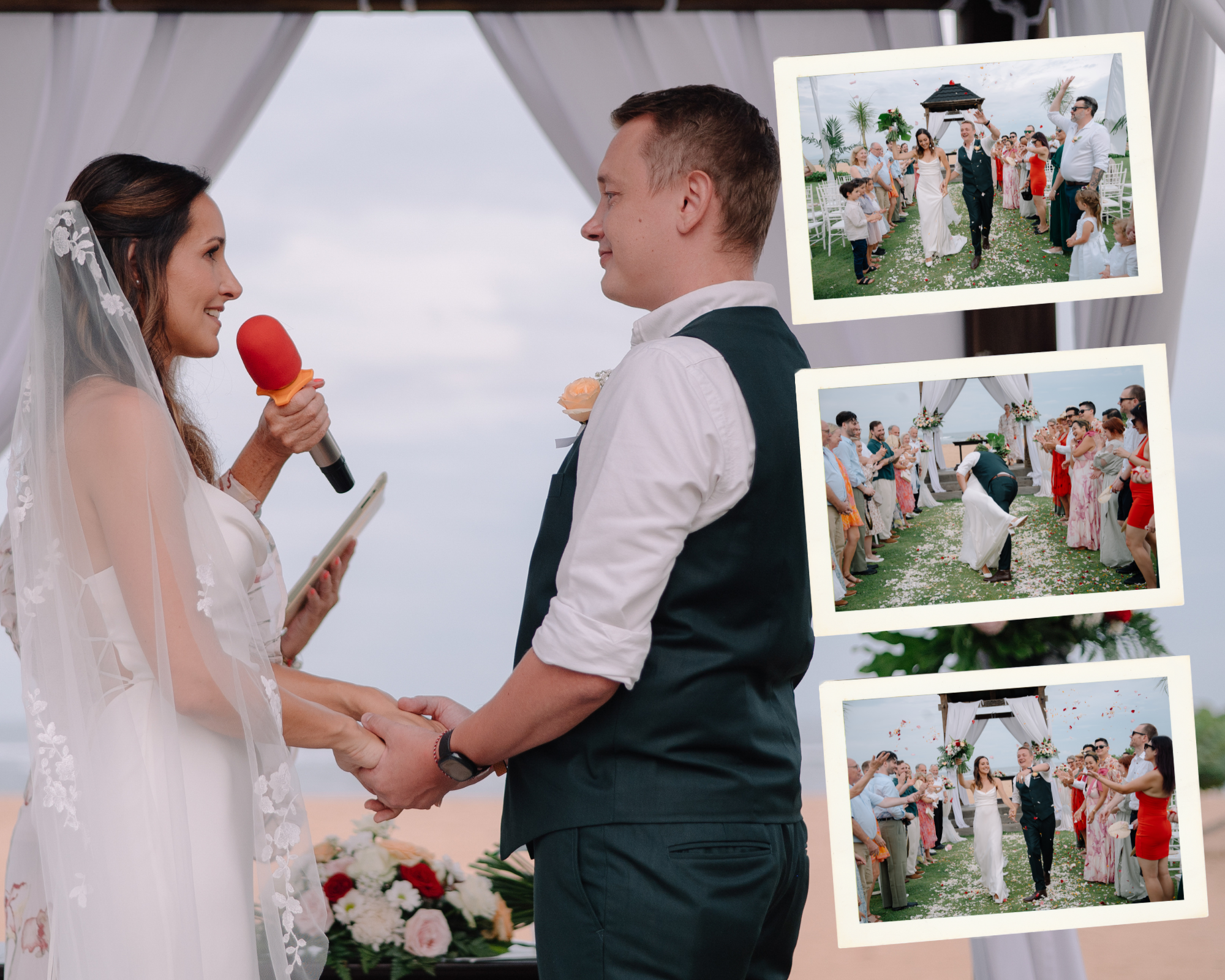 Brown Simple Wedding Photo Collage-1