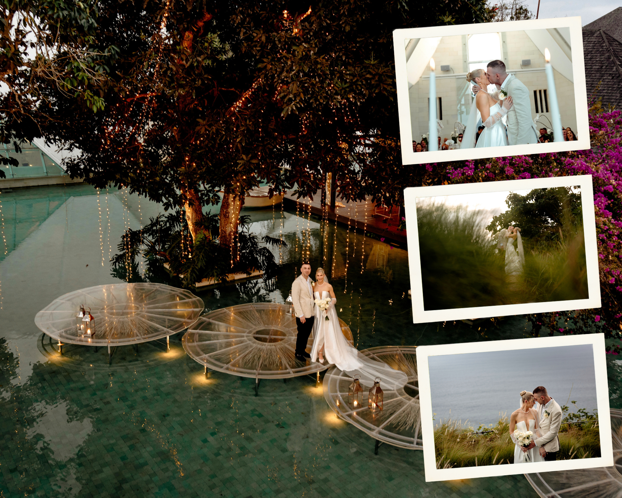 Brown Simple Wedding Photo Collage