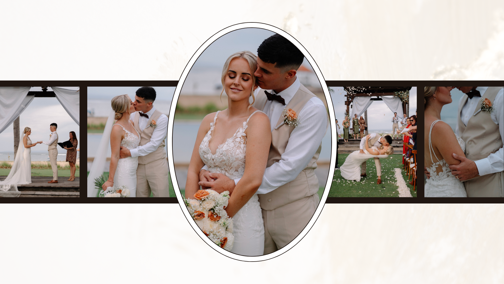 Cream Beige Neutral Travel Photography Film Photo Collage Facebook Cover