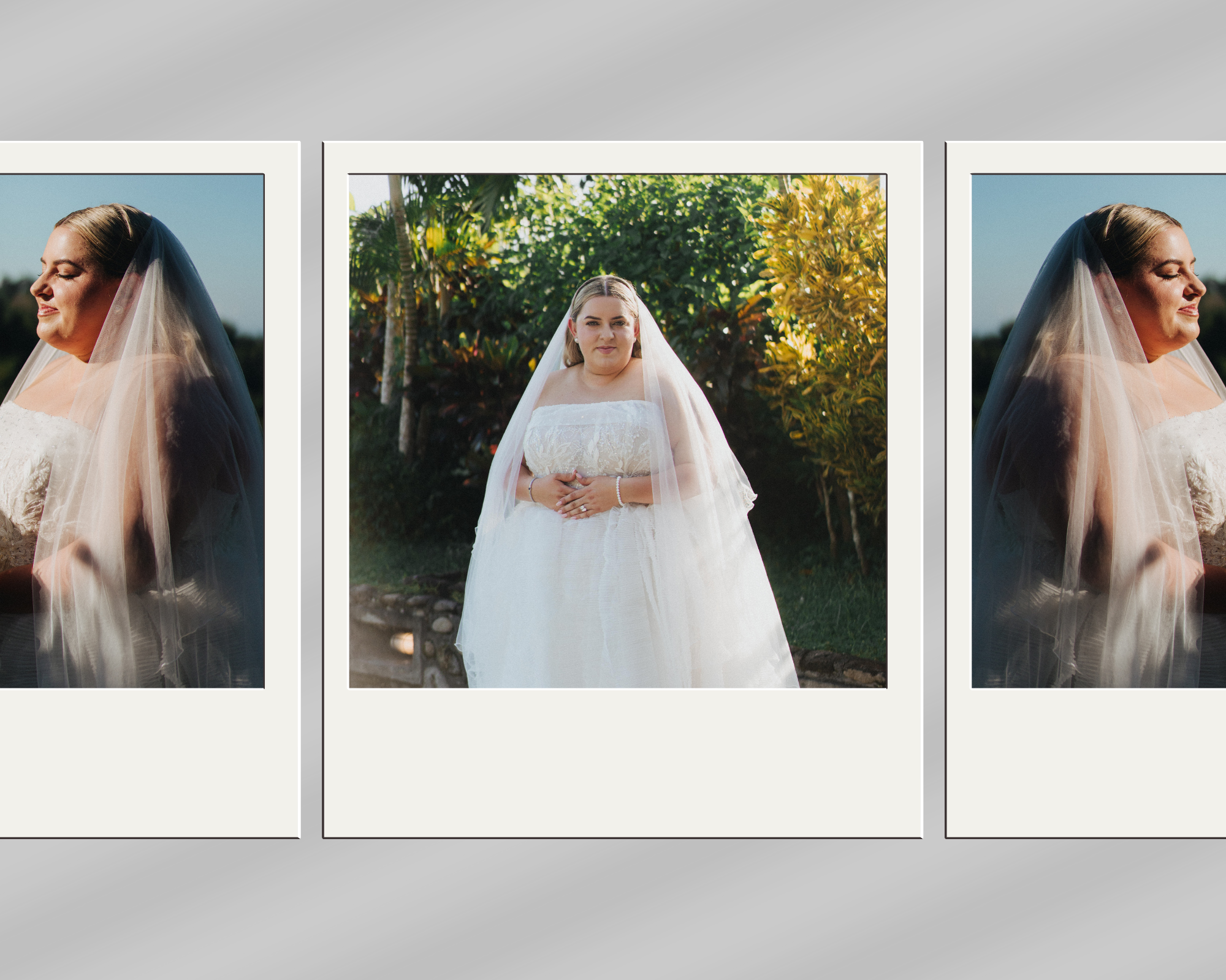 Grey Minimalist Polaroid Moodboard Photo Collage