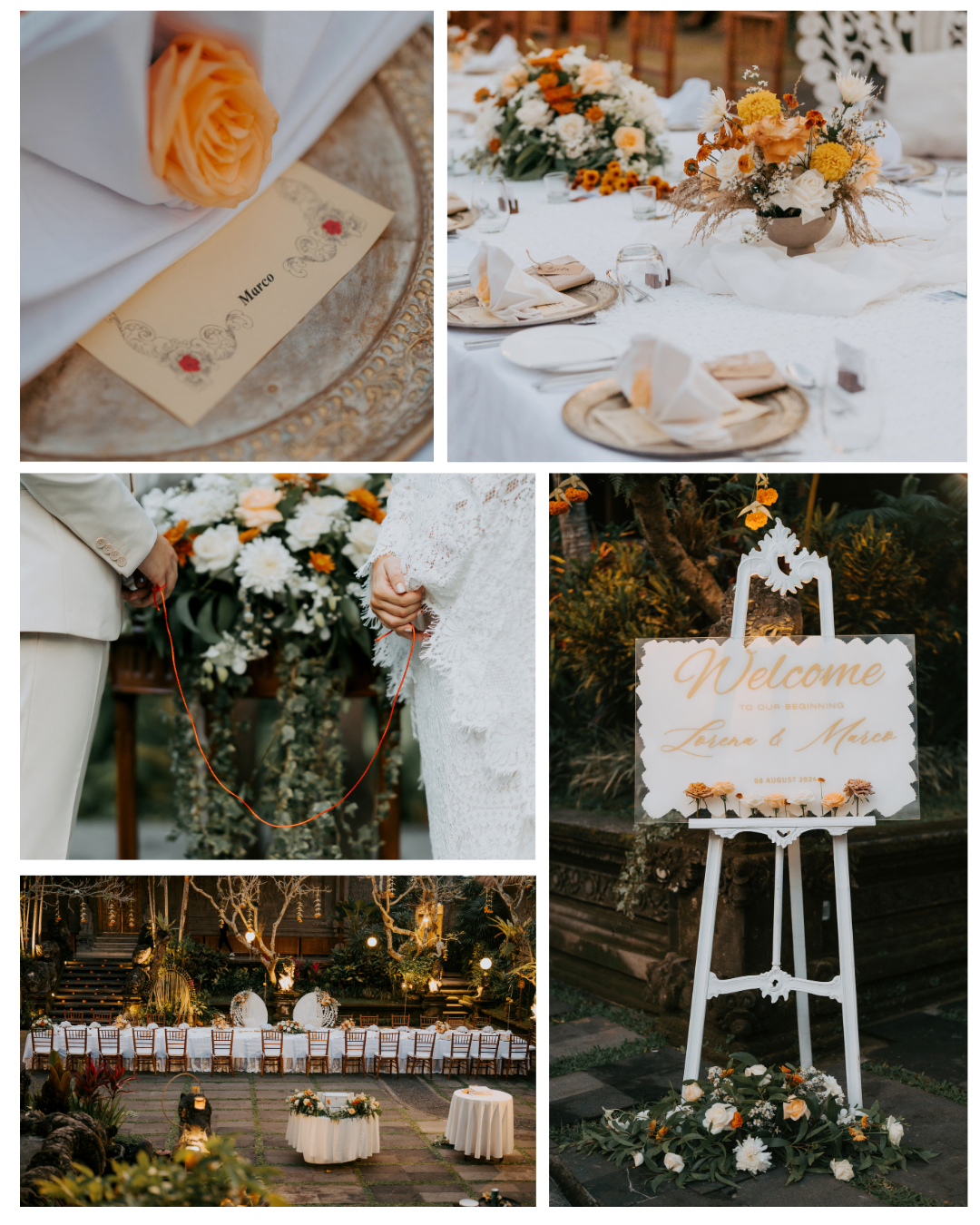 Modern Aesthetic Wedding Photo Collage Instagram Post-1