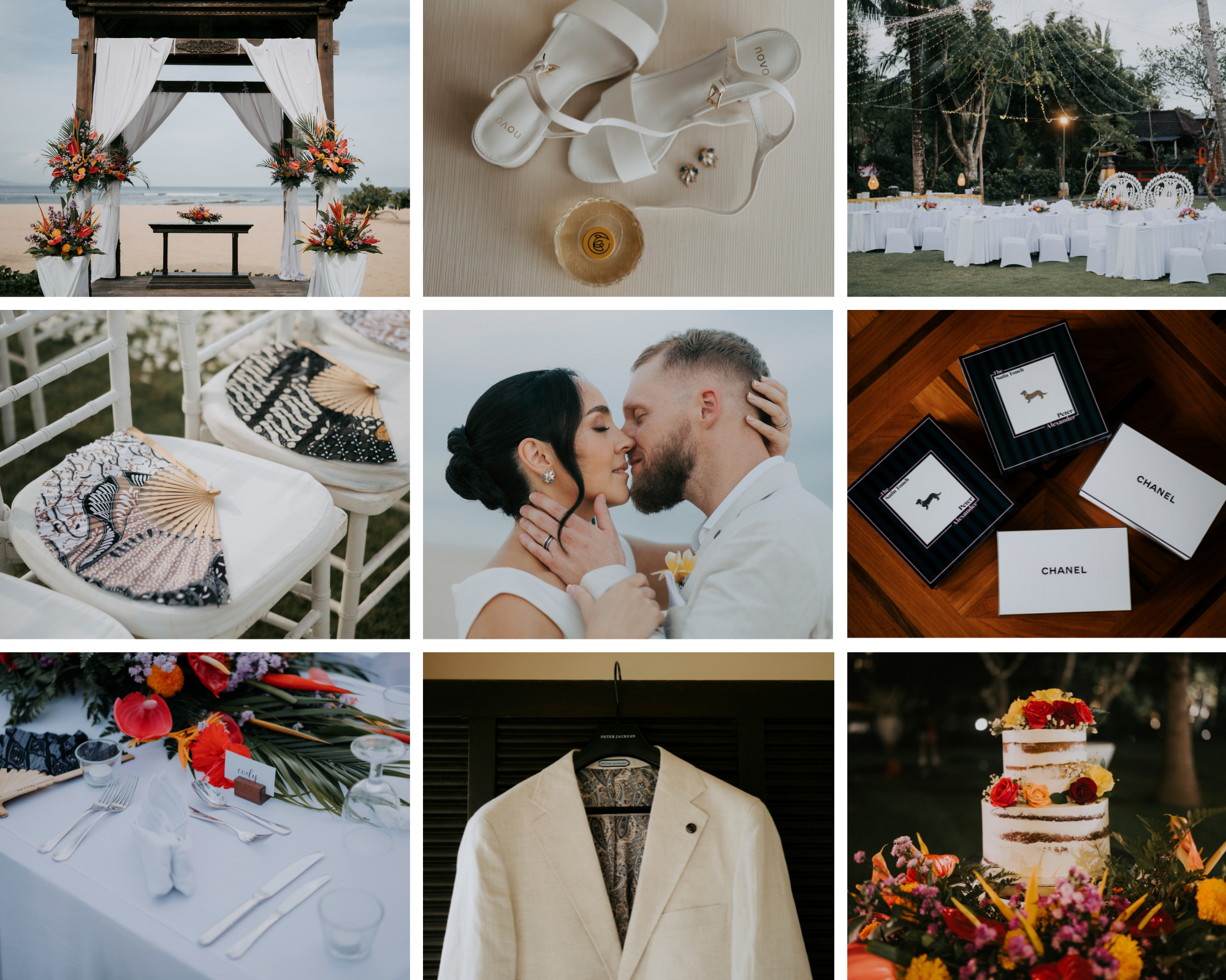 White & Grey Clean Grid Personal Moodboard Photo Collage
