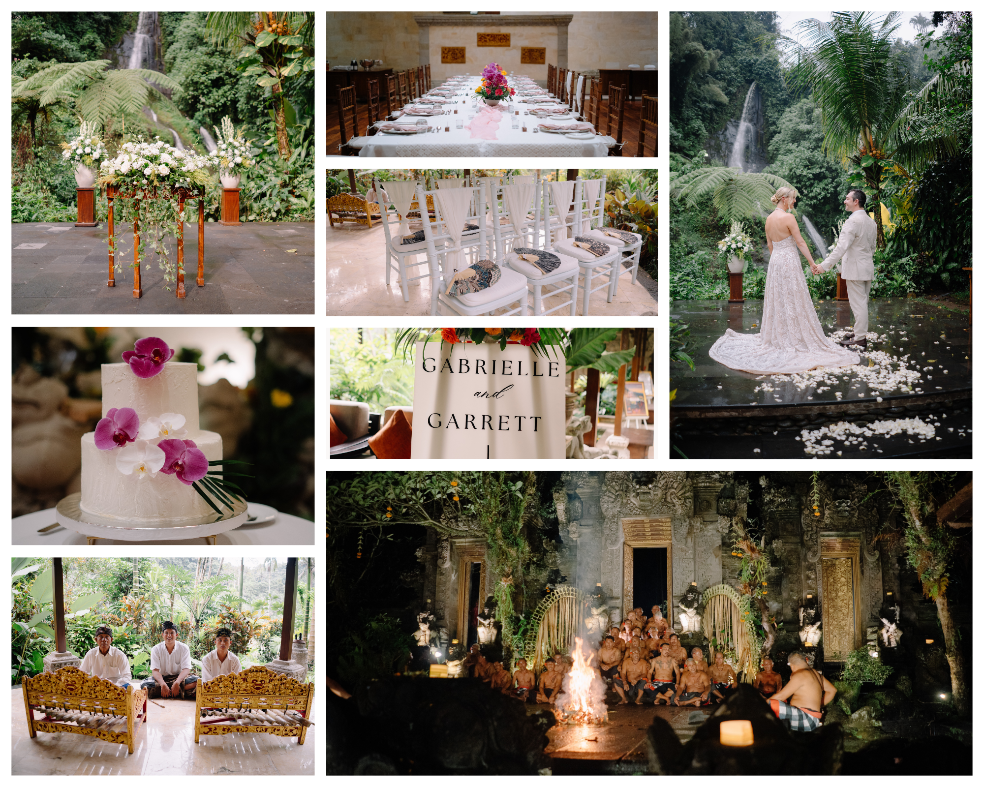 White and Black Minimalist Wedding Photo Collage